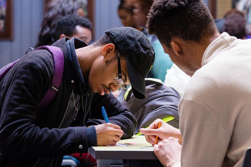 Students at tabling event