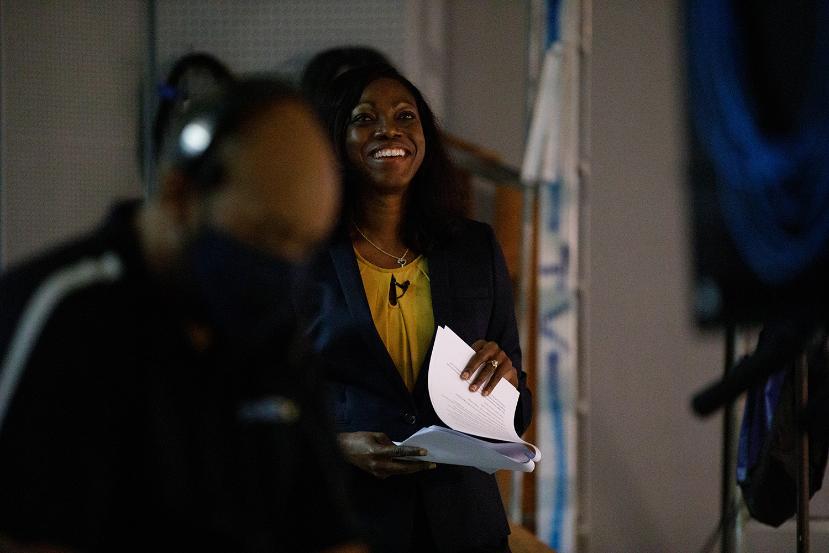 President Falecia Williams preparing to speak