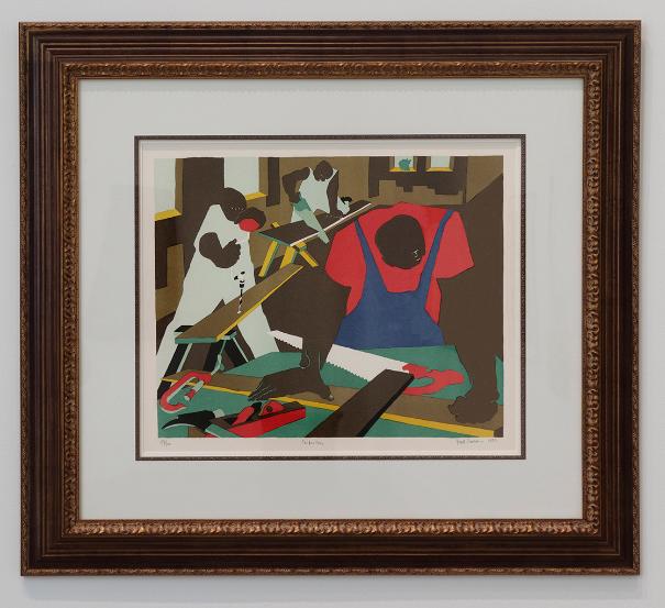 Jacob Lawrence-Carpenters-Color Lithograph