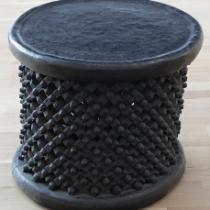 Brown Bamileke Carved Wood Table or Stool