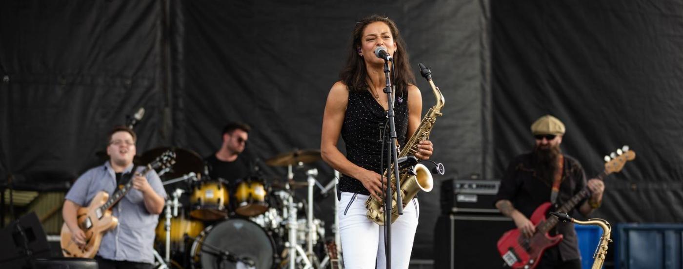 Vanessa Collier performs at the Bluebird Blues Festival