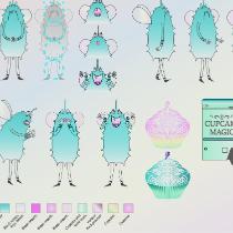 3rd Place | Maureen Gately | Bloo Model Sheet